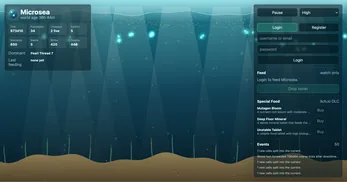 Microsea artificial-life aquarium prototype